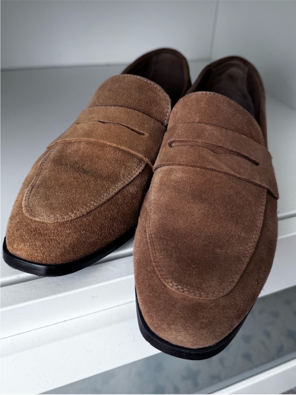 Zara FLAT SPLIT SUEDE
LOAFERS Sand Brown Tan Penny
Loafers Slip On Mule Size 9 - Picture 6 of 10